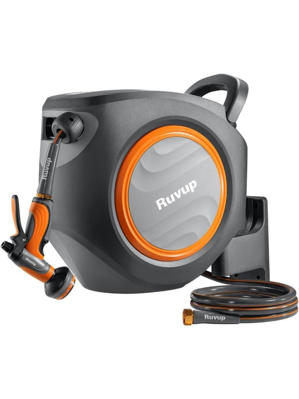 Retractable Garden Hose Reel 5/8"x100ft with Metal Bracket - Durable